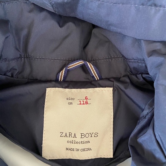Zara Boys Size 6 Navy Blue Jacket - Picture 2 of 8